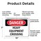 Signmission Heavy Equipment Crossing Danger Sign, Plastic, 10in W x 7in L, 2PK OS-2PACK-DS-P-710-L-1816 - alternate 9